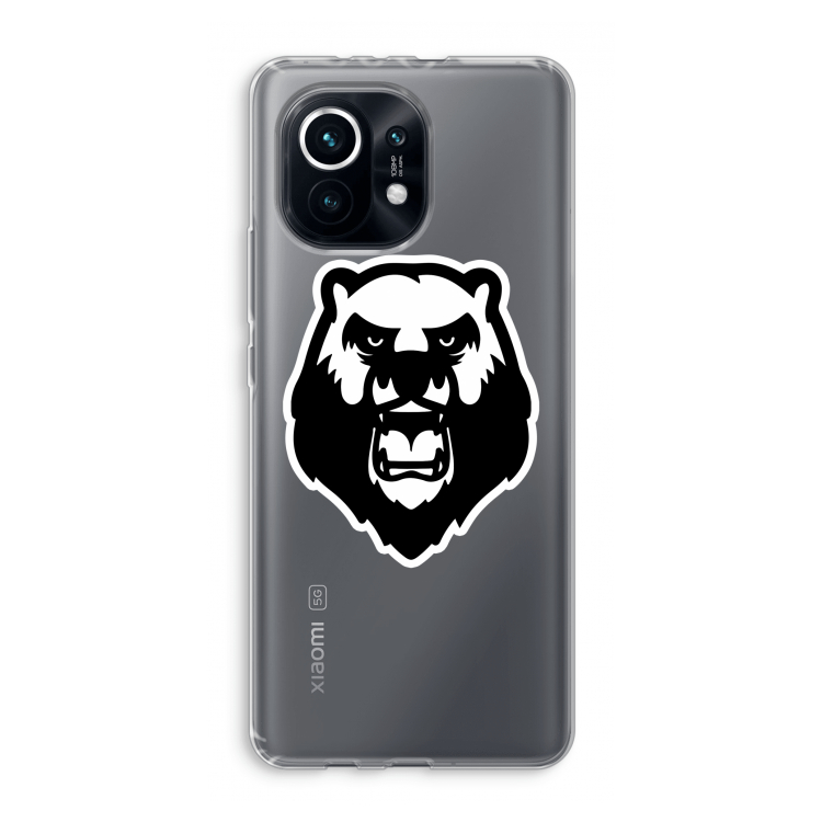 Angry Bear (white): Xiaomi Mi 11 Transparant Hoesje
