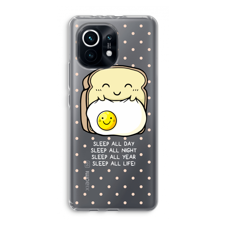 Sleep All Day: Xiaomi Mi 11 Transparant Hoesje