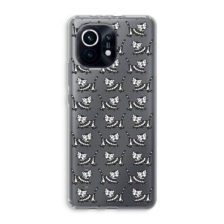 Zwarte poes: Xiaomi Mi 11 Transparant Hoesje