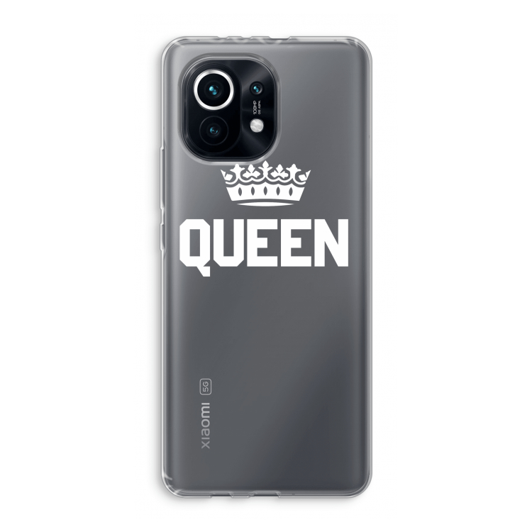 Queen zwart: Xiaomi Mi 11 Transparant Hoesje