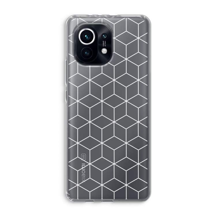 Zwart-witte kubussen: Xiaomi Mi 11 Transparant Hoesje