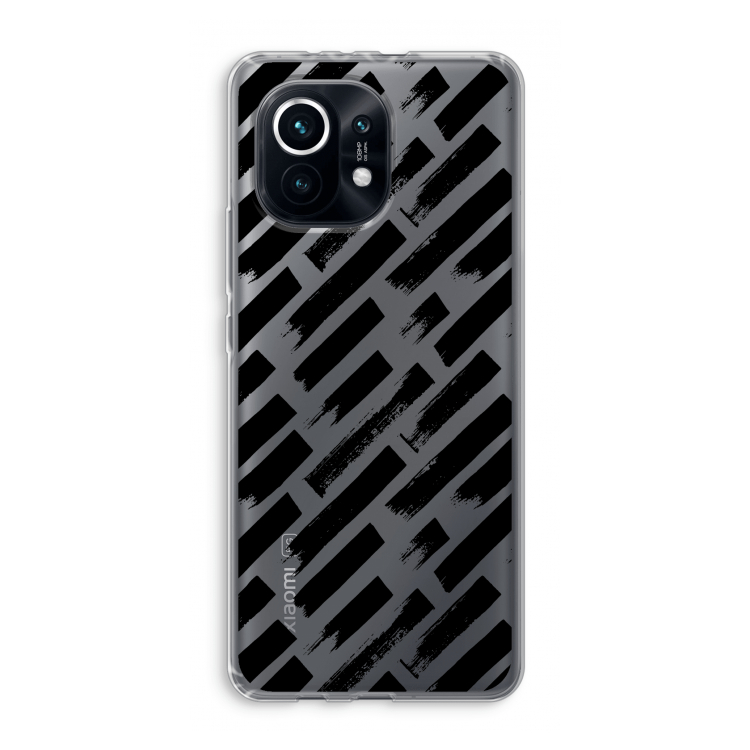 Zwarte vegen: Xiaomi Mi 11 Transparant Hoesje