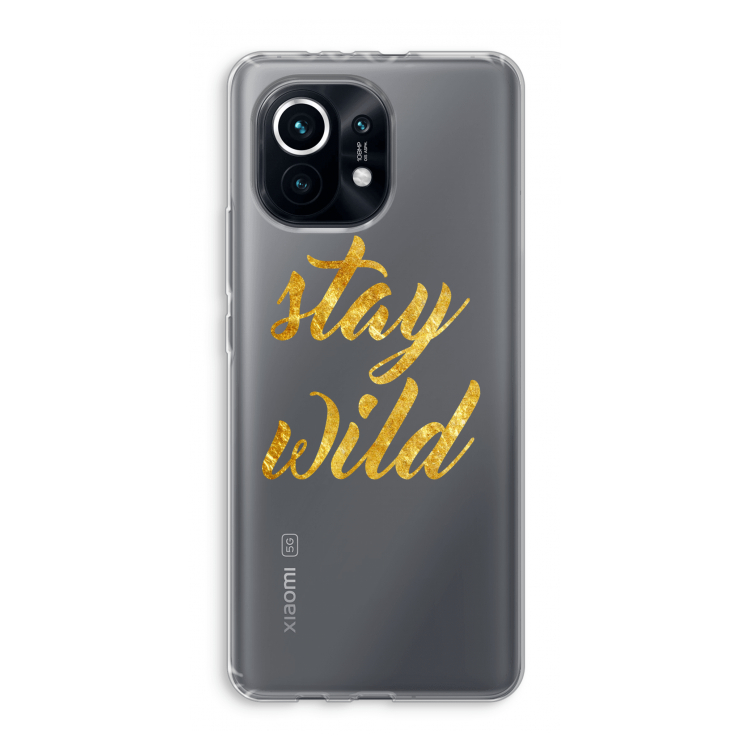 Stay wild: Xiaomi Mi 11 Transparant Hoesje