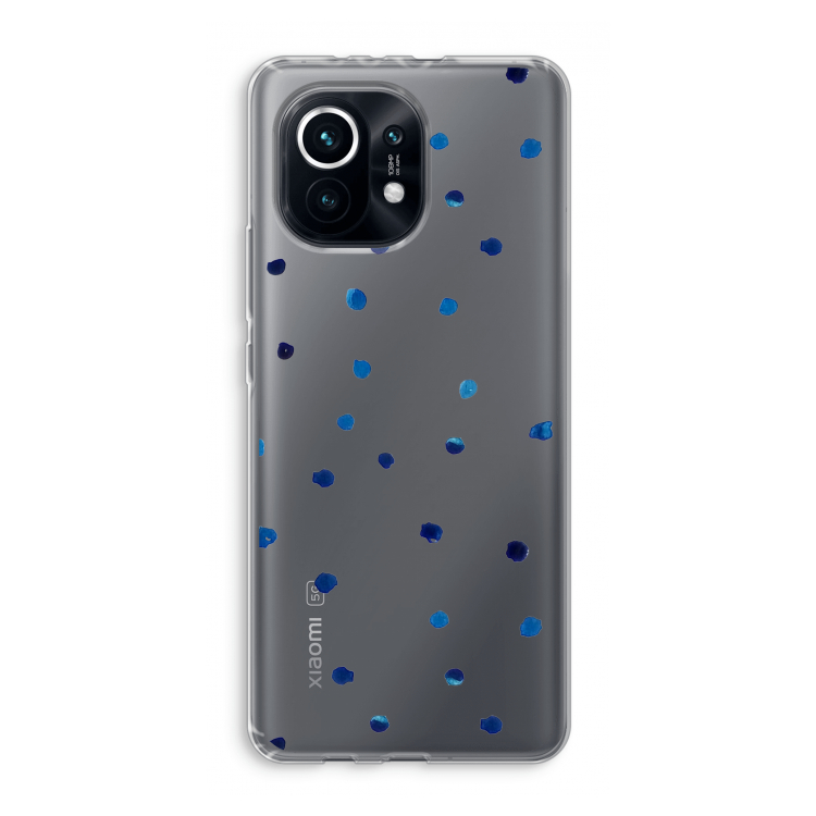 Blauwe stippen: Xiaomi Mi 11 Transparant Hoesje
