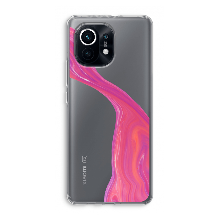Paarse stroom: Xiaomi Mi 11 Transparant Hoesje