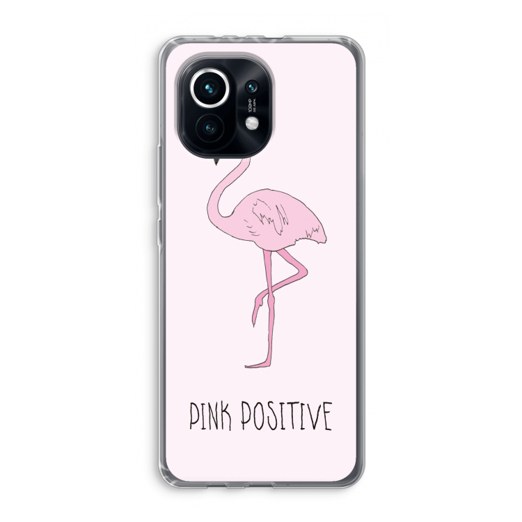 Pink positive: Xiaomi Mi 11 Transparant Hoesje