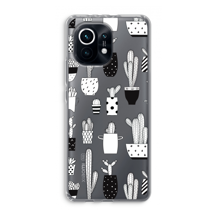 Cactusmotief: Xiaomi Mi 11 Transparant Hoesje