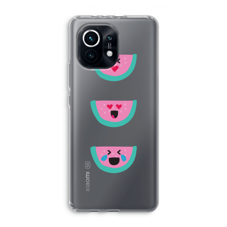 Smiley watermeloen: Xiaomi Mi 11 Transparant Hoesje