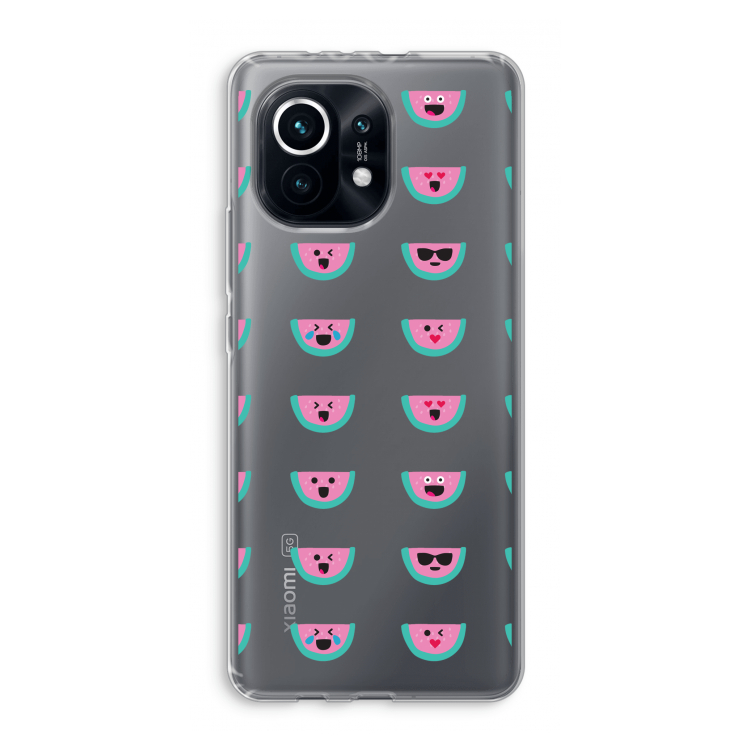 Smiley watermeloenprint: Xiaomi Mi 11 Transparant Hoesje