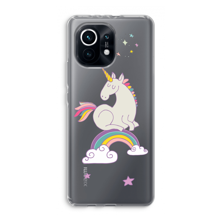 Regenboog eenhoorn: Xiaomi Mi 11 Transparant Hoesje