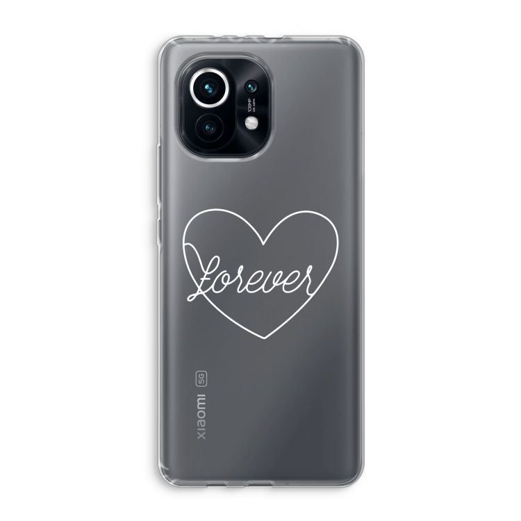 Forever heart pastel: Xiaomi Mi 11 Transparant Hoesje