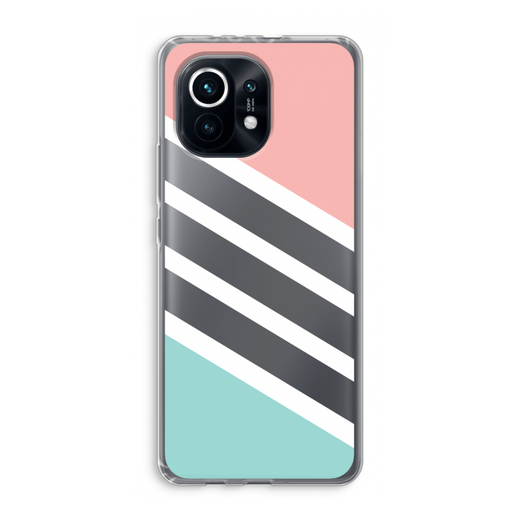 Strepen pastel: Xiaomi Mi 11 Transparant Hoesje