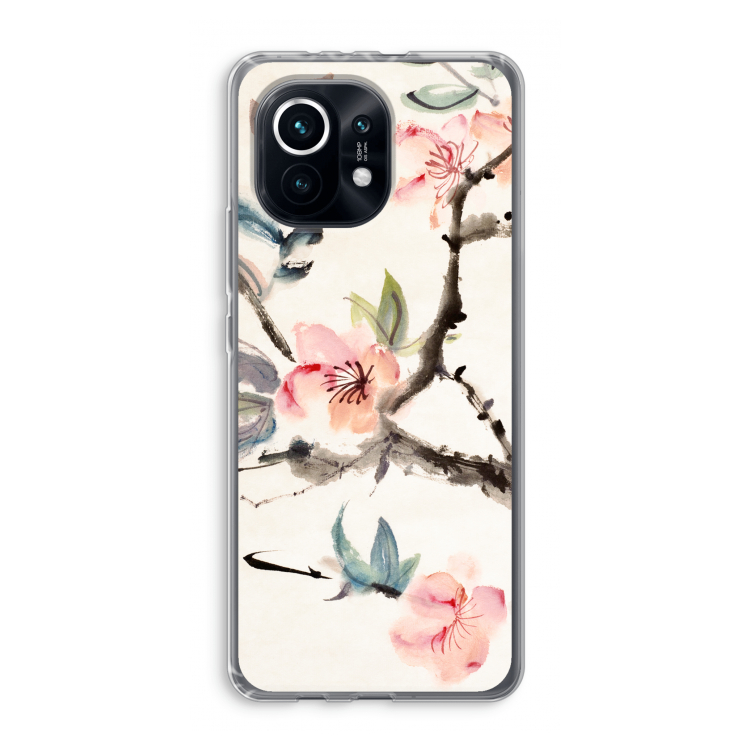 Japanse bloemen: Xiaomi Mi 11 Transparant Hoesje