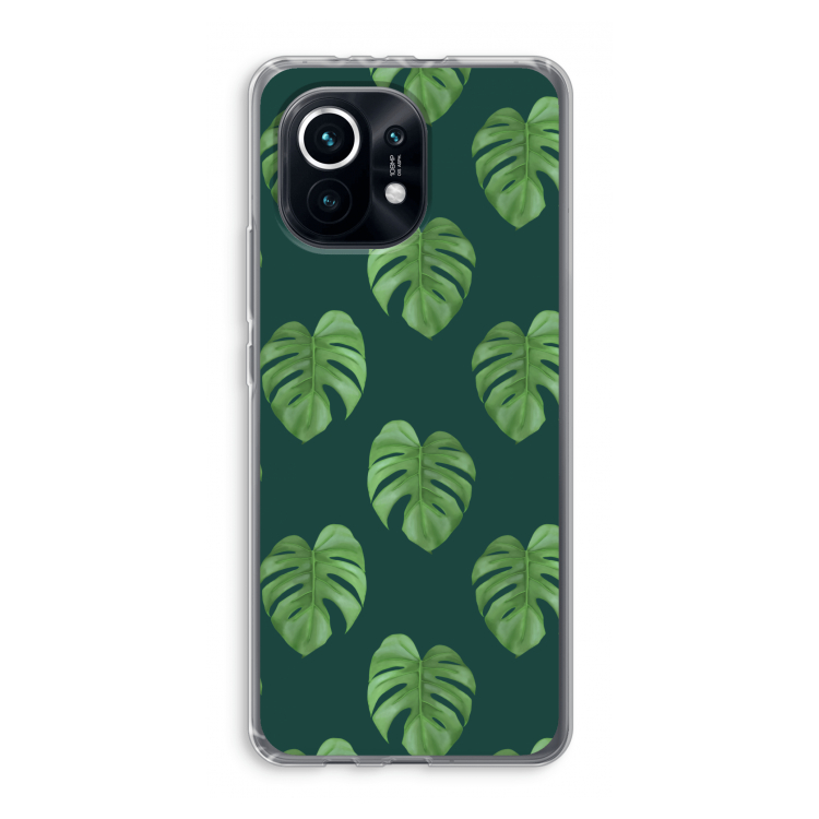 Monstera leaves: Xiaomi Mi 11 Transparant Hoesje