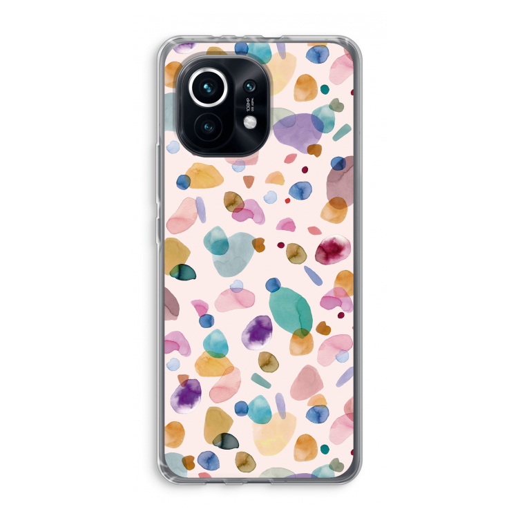 Terrazzo Memphis Pink: Xiaomi Mi 11 Transparant Hoesje