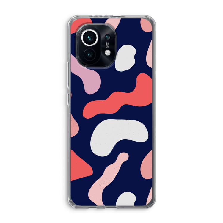 Memphis Shapes Pink: Xiaomi Mi 11 Transparant Hoesje