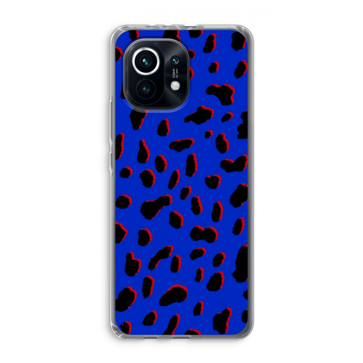 Blue Leopard: Xiaomi Mi 11 Transparant Hoesje