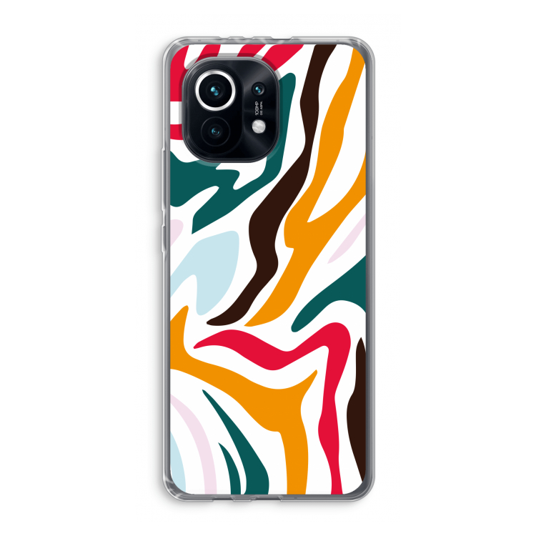 Colored Zebra: Xiaomi Mi 11 Transparant Hoesje