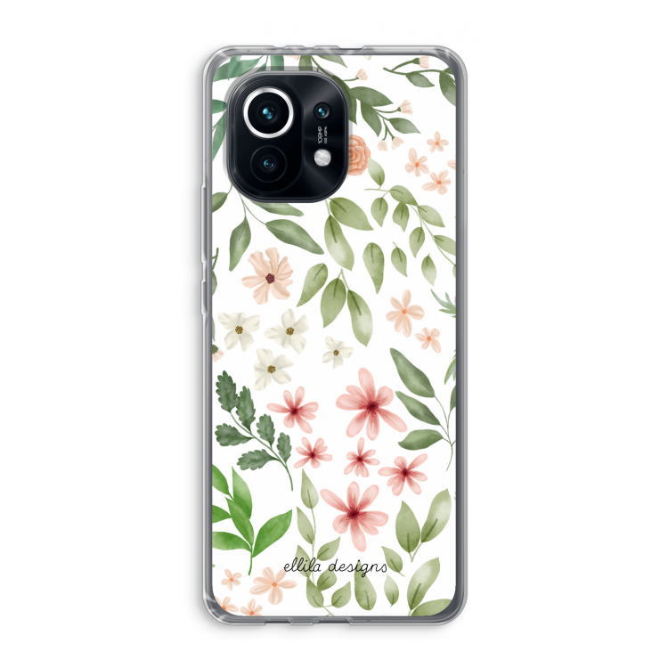 Botanical sweet flower heaven: Xiaomi Mi 11 Transparant Hoesje