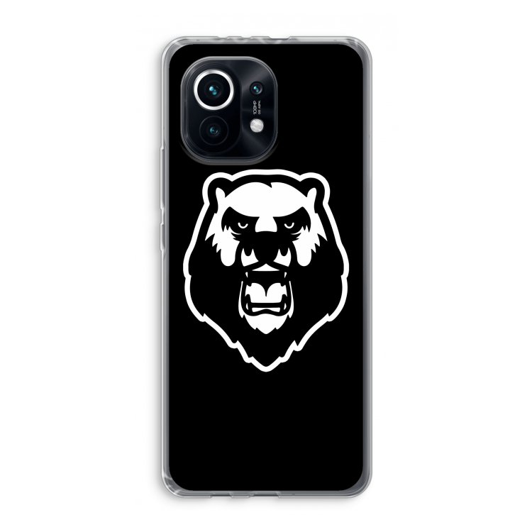 Angry Bear (black): Xiaomi Mi 11 Transparant Hoesje