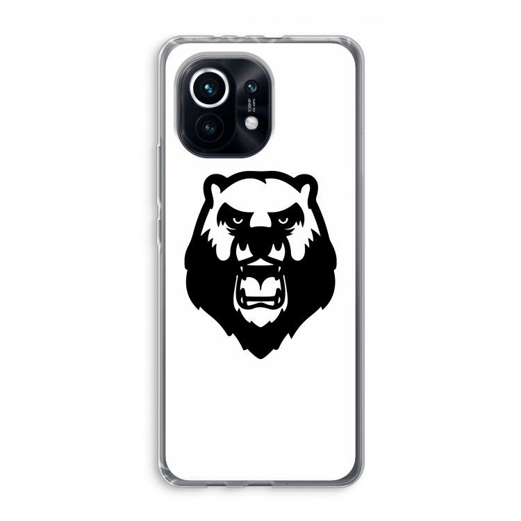 Angry Bear (white): Xiaomi Mi 11 Transparant Hoesje