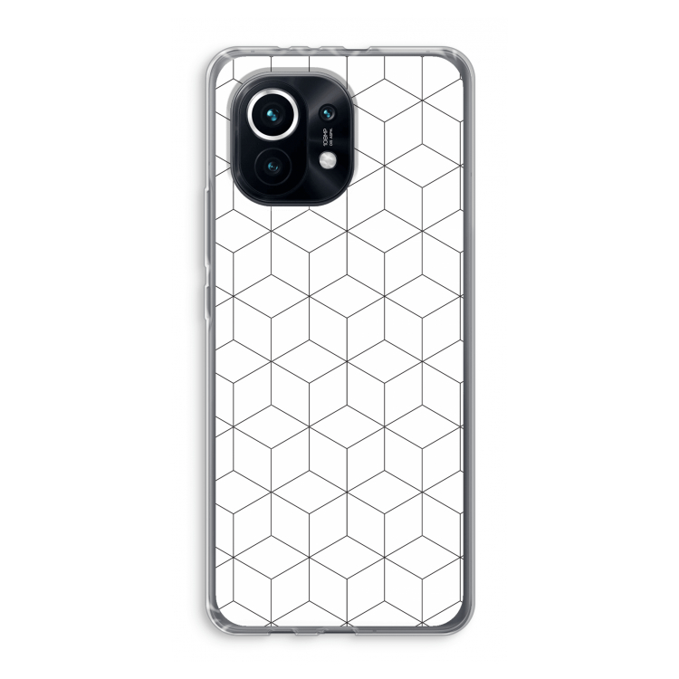 Zwart-witte kubussen: Xiaomi Mi 11 Transparant Hoesje