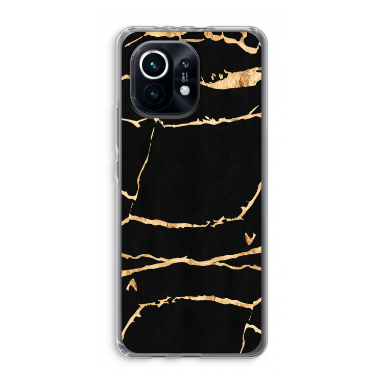 Gouden marmer: Xiaomi Mi 11 Transparant Hoesje