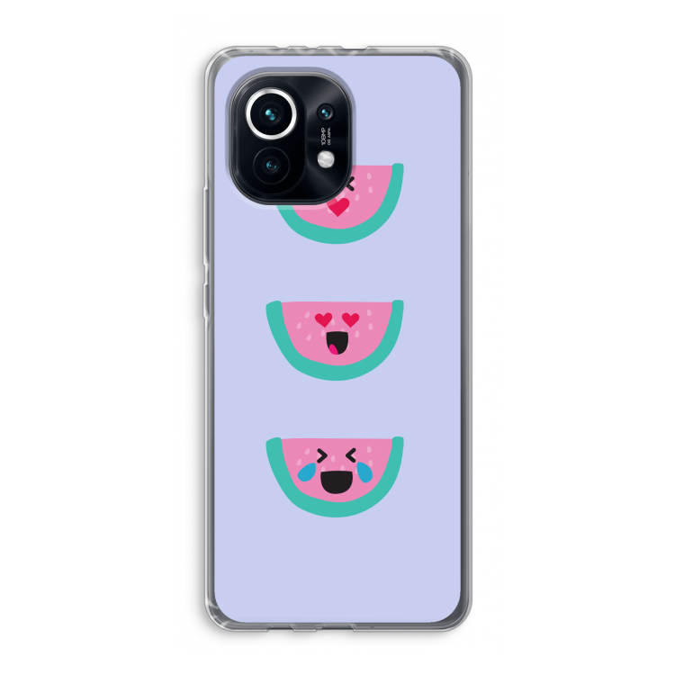 Smiley watermeloen: Xiaomi Mi 11 Transparant Hoesje