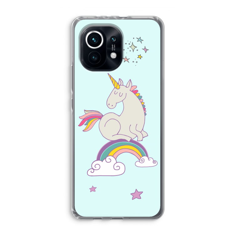 Regenboog eenhoorn: Xiaomi Mi 11 Transparant Hoesje