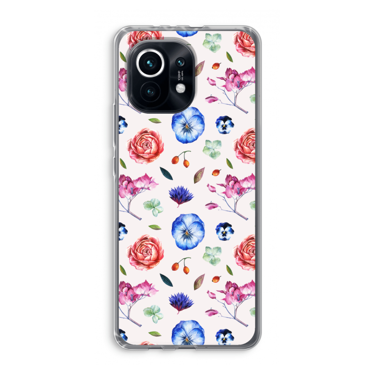 Bloemetjes: Xiaomi Mi 11 Transparant Hoesje