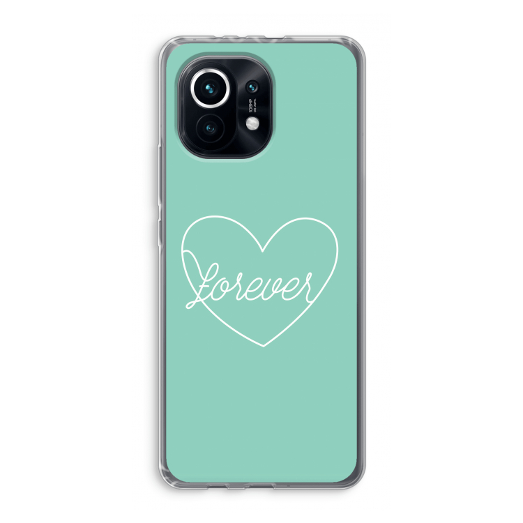 Forever heart pastel: Xiaomi Mi 11 Transparant Hoesje
