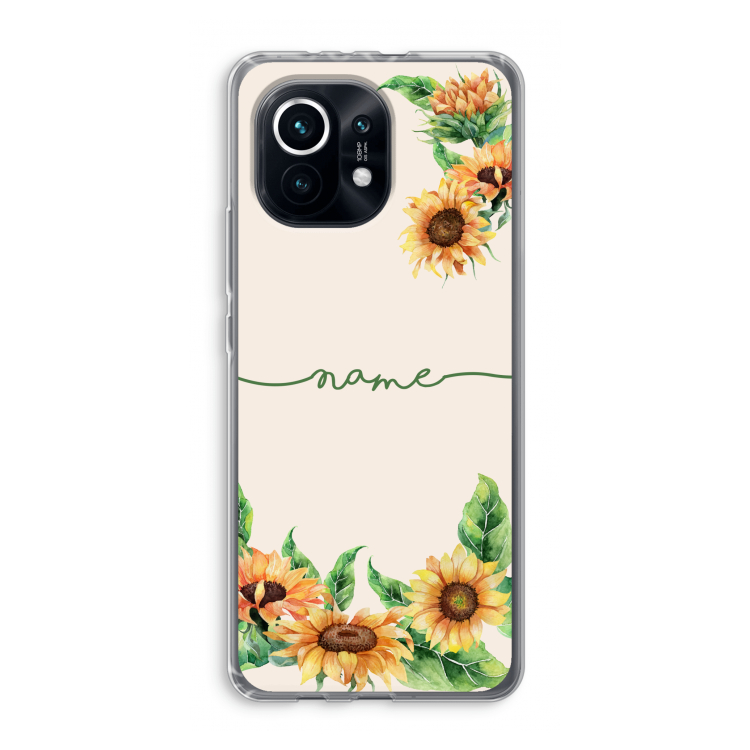 Zonnebloemen: Xiaomi Mi 11 Transparant Hoesje