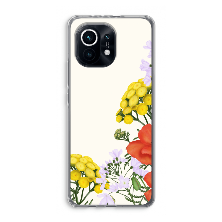 Wilde bloemen: Xiaomi Mi 11 Transparant Hoesje