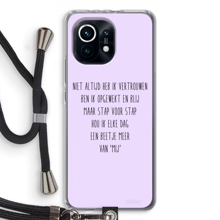 Zelfvertrouwen: Xiaomi Mi 11 Transparant Hoesje met koord