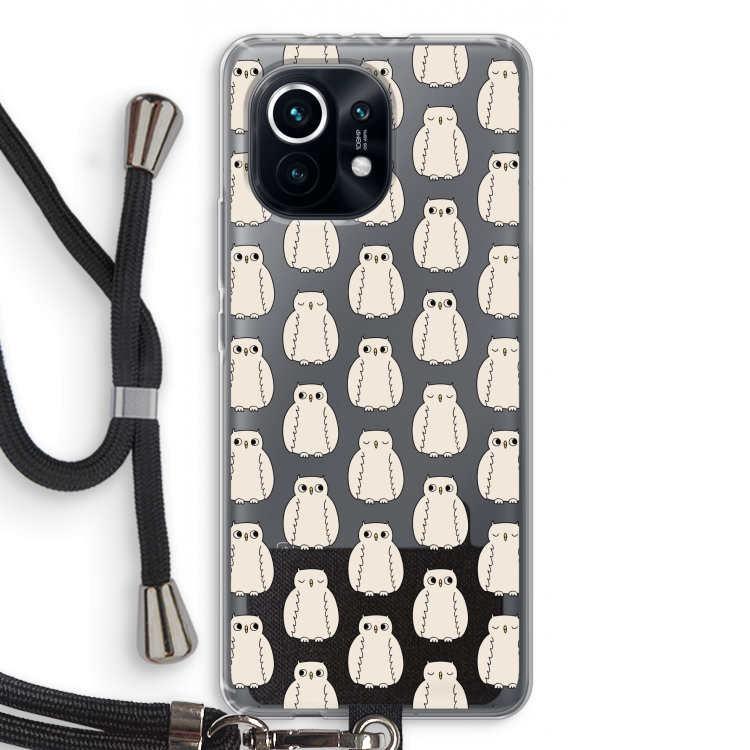 Uilen: Xiaomi Mi 11 Transparant Hoesje met koord