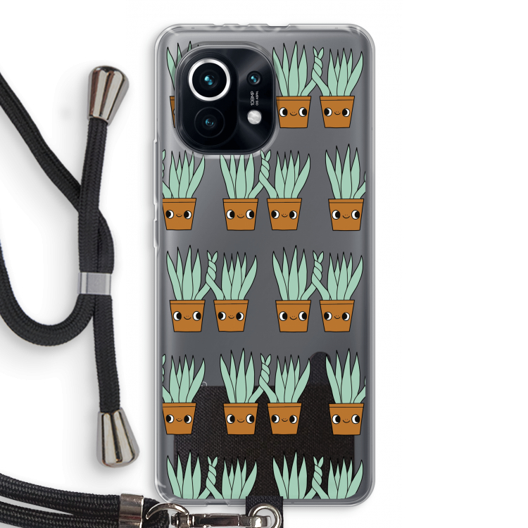 Sansevieria: Xiaomi Mi 11 Transparant Hoesje met koord