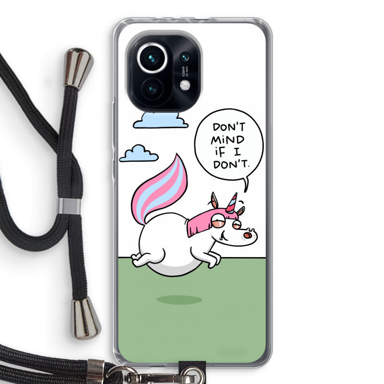 Unicorn: Xiaomi Mi 11 Transparant Hoesje met koord