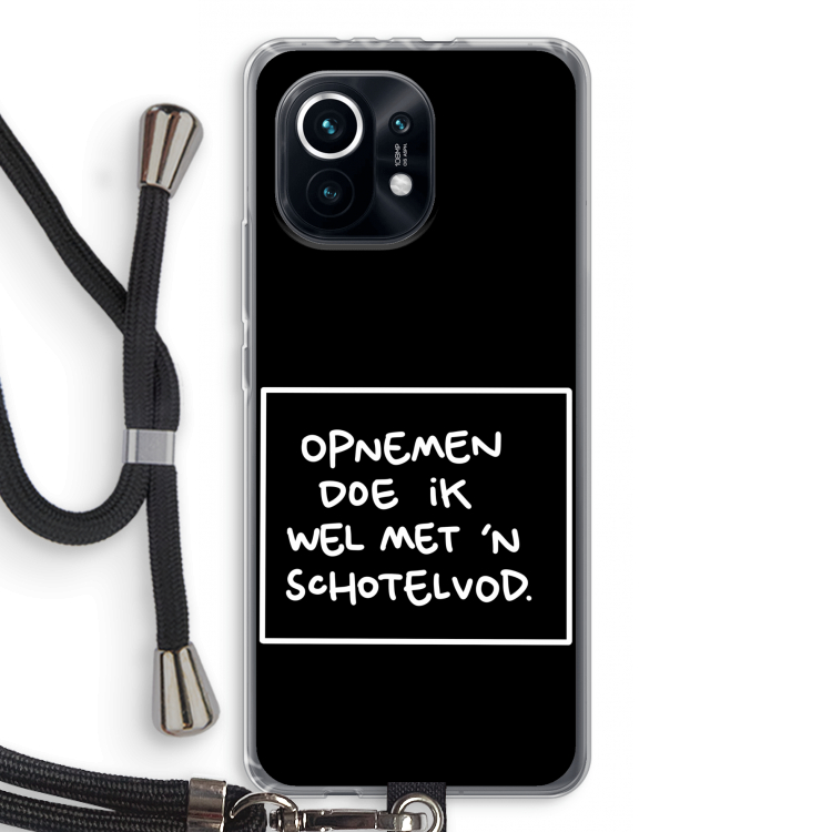 Schotelvod: Xiaomi Mi 11 Transparant Hoesje met koord