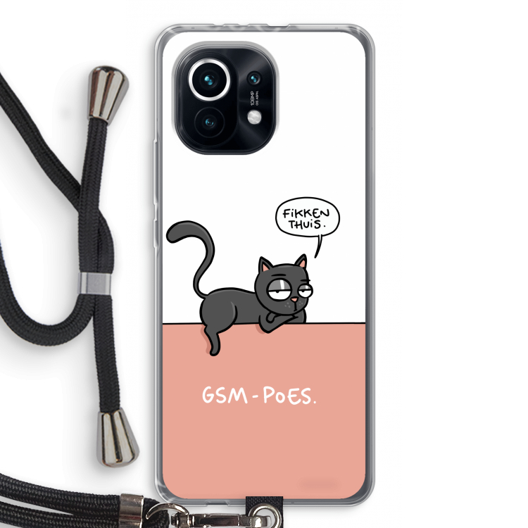 GSM poes: Xiaomi Mi 11 Transparant Hoesje met koord