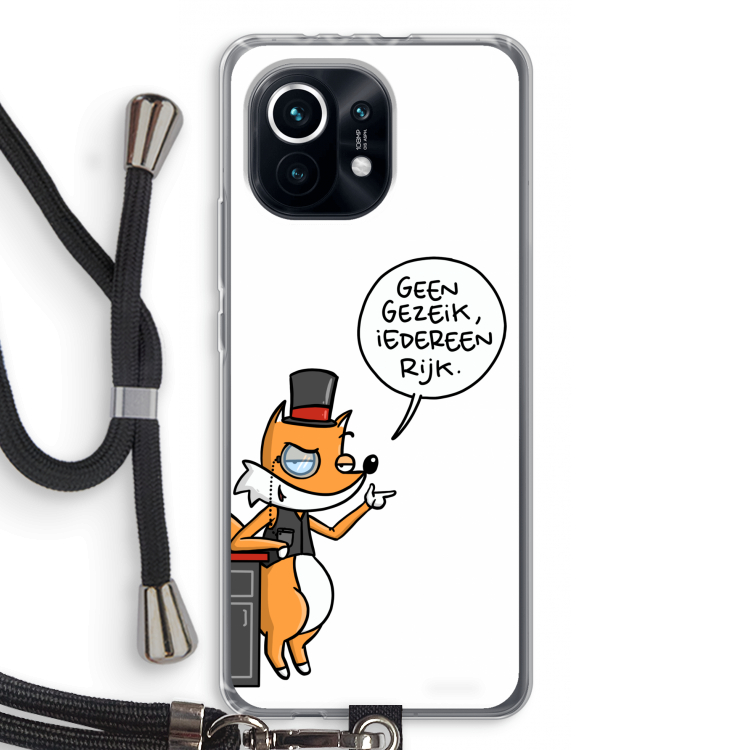 Geen Gezeik: Xiaomi Mi 11 Transparant Hoesje met koord