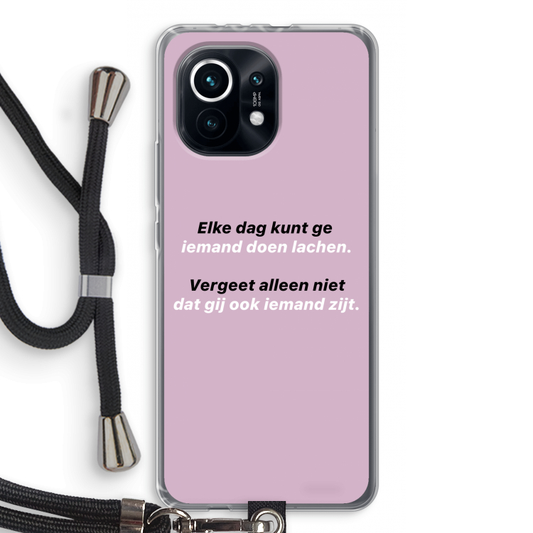 gij zijt ook iemand: Xiaomi Mi 11 Transparant Hoesje met koord