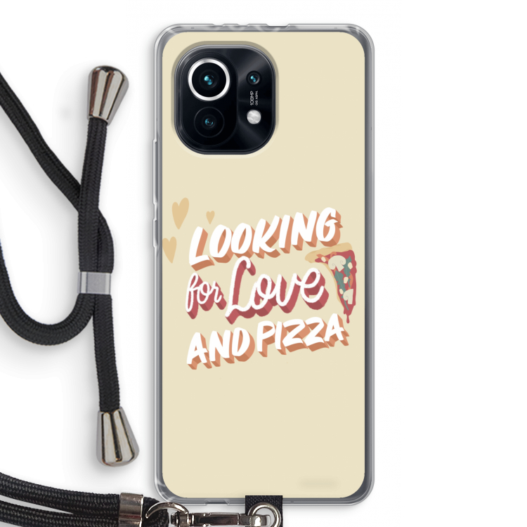 Pizza is the answer: Xiaomi Mi 11 Transparant Hoesje met koord