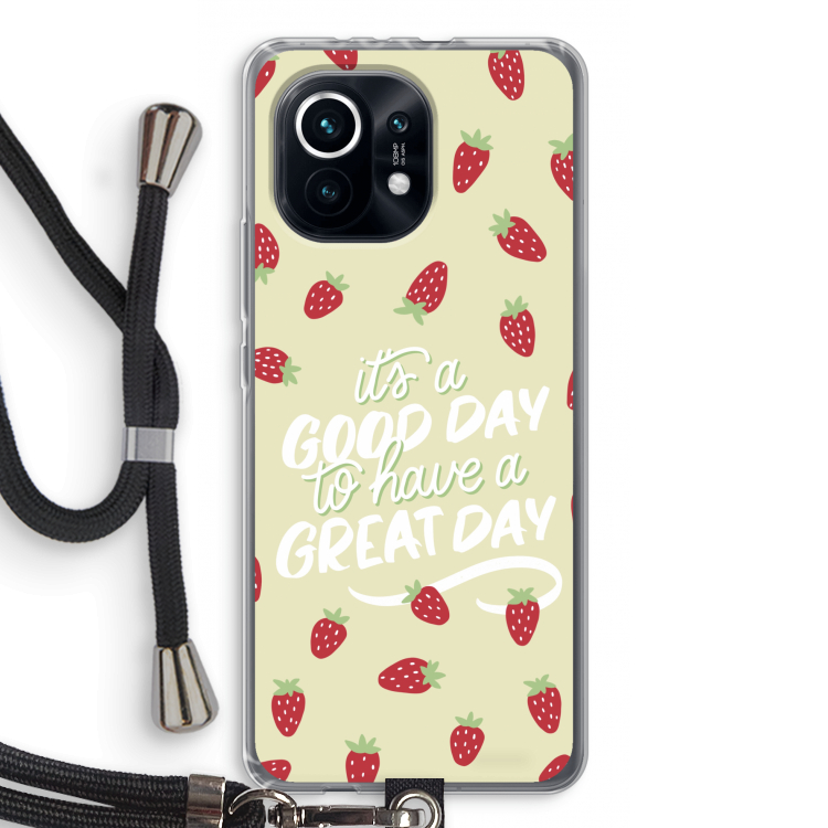 Don't forget to have a great day: Xiaomi Mi 11 Transparant Hoesje met koord
