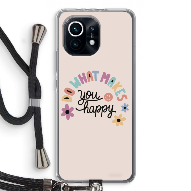 Happy days: Xiaomi Mi 11 Transparant Hoesje met koord
