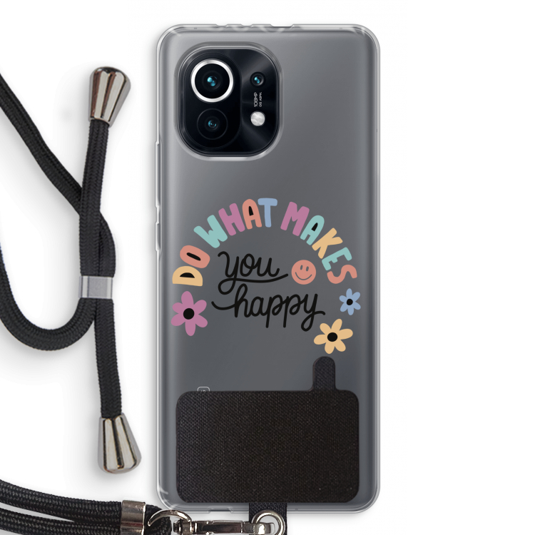 Happy days: Xiaomi Mi 11 Transparant Hoesje met koord