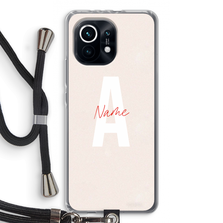 Strawberry Milkshake: Xiaomi Mi 11 Transparant Hoesje met koord