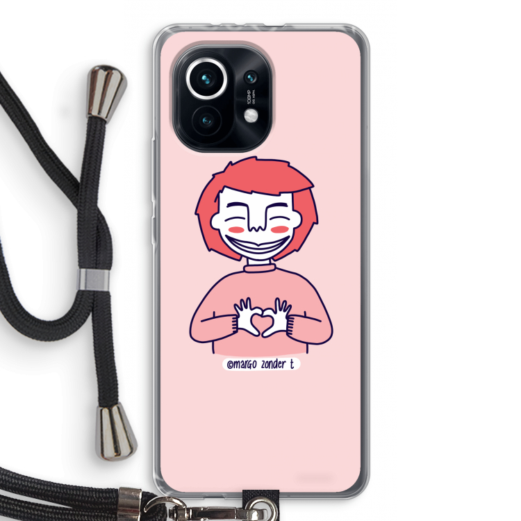 Hartje: Xiaomi Mi 11 Transparant Hoesje met koord