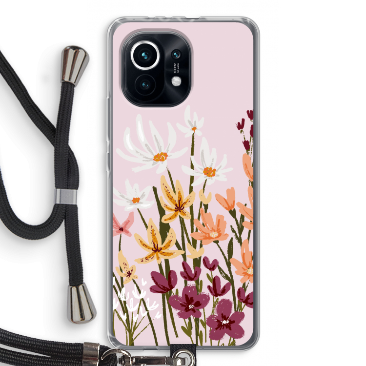 Painted wildflowers: Xiaomi Mi 11 Transparant Hoesje met koord