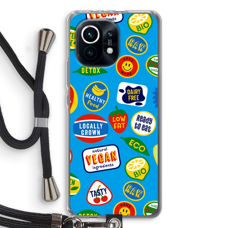 Fruitsticker: Xiaomi Mi 11 Transparant Hoesje met koord