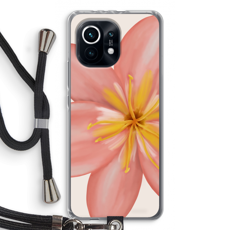 Pink Ellila Flower: Xiaomi Mi 11 Transparant Hoesje met koord